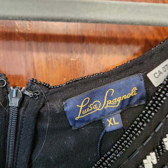 Vintage Luisa Spagnoli beaded 100% silk swing top - Picture 2 of 8